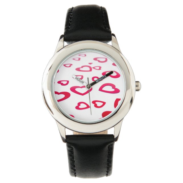 Red hearts horloge (Voorkant)