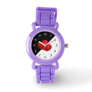 Red hearts horloge