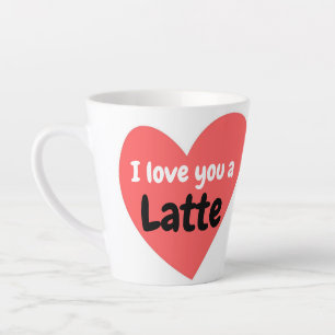 Red Hearts houdt van je, een latente, gelukkige Va Latte Mok