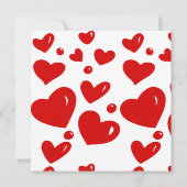 Red Hearts Initialen Notitiekaartje (Achterkant)