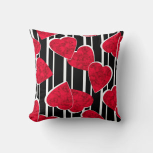 Red hearts kussen