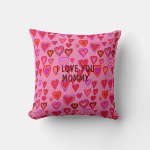 Red hearts kussen