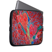 Red hearts laptop sleeve (Voorkant Rechts)