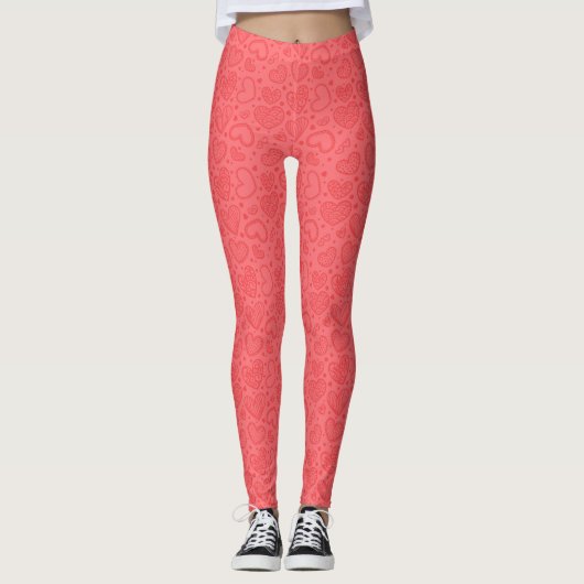 Red Hearts Leggings Love (Devant)