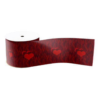 Red Hearts-lint Grosgrain Lint