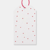 Red Hearts Love Happy Valentine's Day  Cadeaulabel (Achterkant)