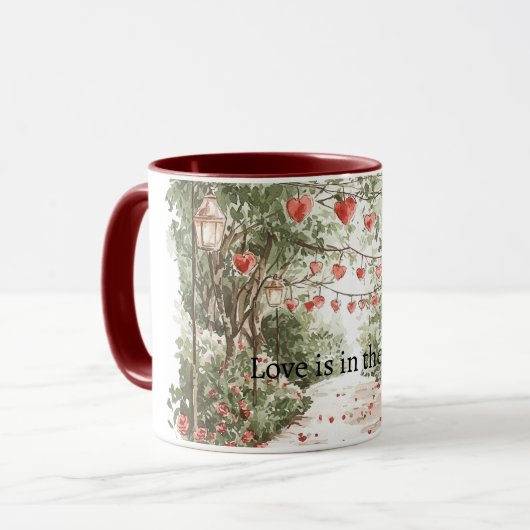 Red Hearts Love is in the air Mok (Voorkant links)