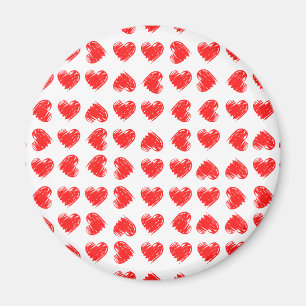 Red hearts magneet