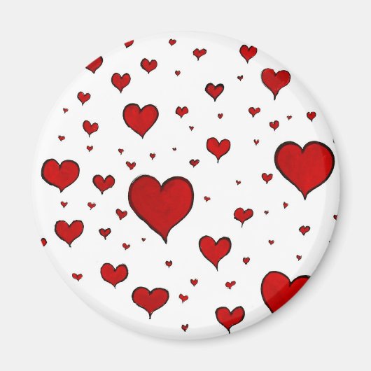 Red hearts magneet (Voorkant)