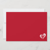 Red Hearts Modern Script Valentijnse binnenpartij Kaart (Achterkant)