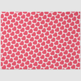 Red Hearts Modern Sweet Love Notes Fun Tissuepapier