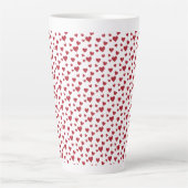 Red Hearts Motif Valentine's Day Latte Mug (Devant)