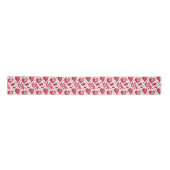 Red Hearts Pattern Drawing Valentijn Day Lint (Voorkant)