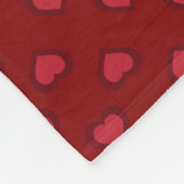 Red Hearts Pattern Fleece Blanket (Hoek)