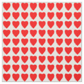 Red Hearts Pattern Stof (Swatch)