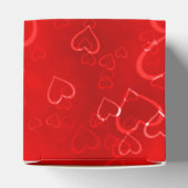 Red Hearts Pattern Valentijnsdag Bedankdoosjes (Bovenkant)