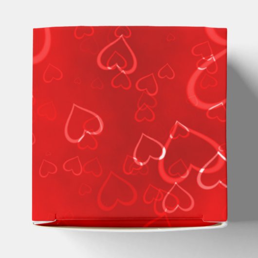 Red Hearts Pattern Valentijnsdag Bedankdoosjes (Bovenkant)