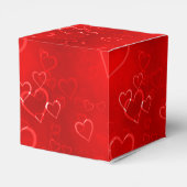 Red Hearts Pattern Valentijnsdag Bedankdoosjes (Achterkant)