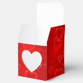 Red Hearts Pattern Valentijnsdag Bedankdoosjes (Geopend)