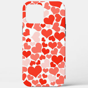 Red Hearts Pattern Valentijnsdag Cute 2021 Cool iPhone 12 Pro Max Hoesje