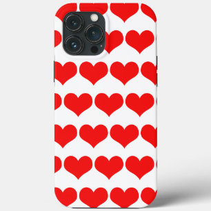 Red Hearts Pattern Valentijnsdag Cute Lovely iPhone 13 Pro Max Hoesje