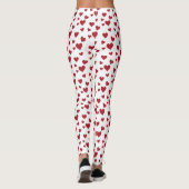 Red Hearts Pattern Valentijnsdag Leggings (Achterkant)