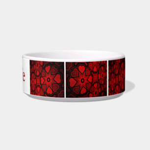 Red Hearts Pet Bowl Voerbakje