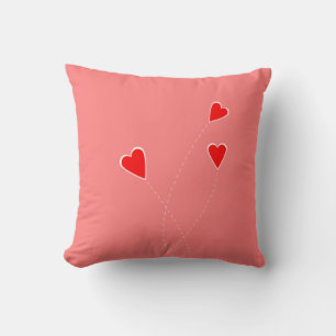 Red Hearts Pillow Kussen