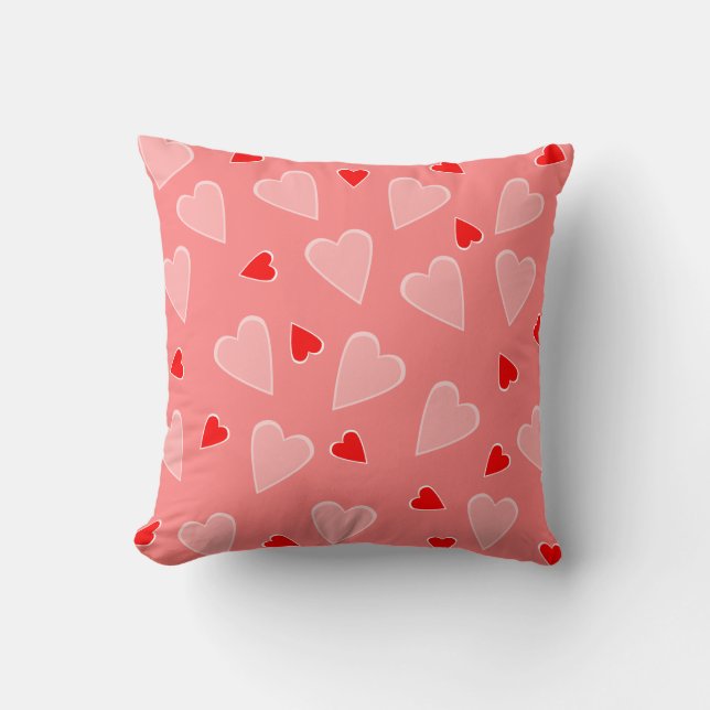 Red Hearts Pillow Kussen (Voorkant)