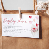 Red Hearts Post Valentijn Display Shower Bridal Informatiekaartje