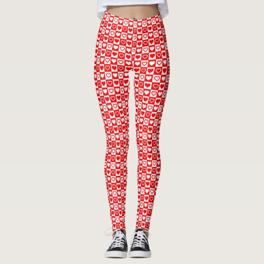Red Hearts Pset Patroon Thunder_Cove Leggings (Voorkant)