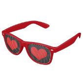 Red Hearts rétro Shades / Fun Party Lunettes de so (Angulaire)