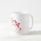 Red Hearts Romantic Mug – Love Gift for Couples (Devant droit)
