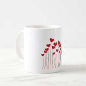 Red Hearts Romantic Mug – Love Gift for Couples (Devant gauche)