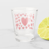 Red Hearts Shot Glass Shot Glas (Achterkant)