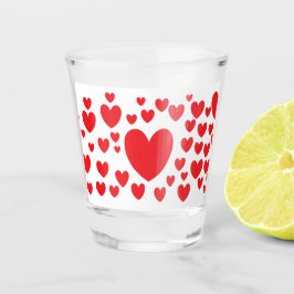 Red Hearts Shot Glass Shot Glas