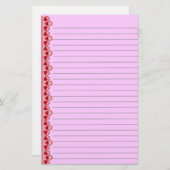 Red Hearts Stationery Briefpapier (Voorkant / Achterkant)