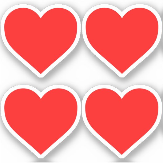 Red hearts sticker (Voorkant)