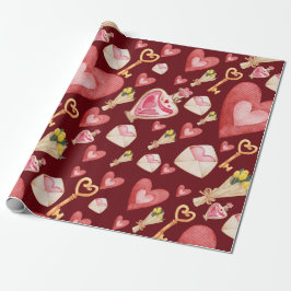 Red Hearts Style Cadeaupapier