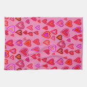 Red hearts theedoek (Horizontaal)