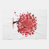 Red Hearts Tree Kitchen Towel Theedoek (Horizontaal)