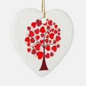 Red Hearts Tree Valentijn Keramisch Ornament (Rechts)