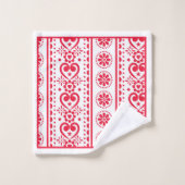 Red Hearts Valentijn Bad Handdoek (Wasdoekje)