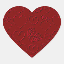 Red Hearts Valentijnsdag Hart Sticker