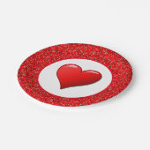 Red Hearts Valentijnsdag Holiday Paper Bord (Gekanteld)