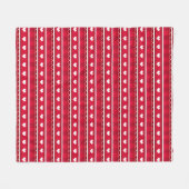 Red Hearts Valentijnsdag Pattern Fleece Deken (Voorkant (Horizontaal))