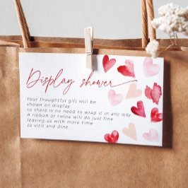 Red Hearts Valentijnse Weergave Douche Bruids Informatiekaartje