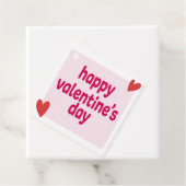 Red Hearts Valentine Day Favoriser les étiquettes (En situation)