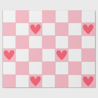 Red Hearts Wrapping Paper Cadeaupapier