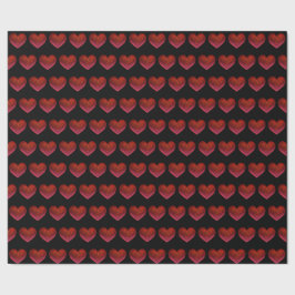Red Hearts Wrapping Paper love valentines day Cadeaupapier